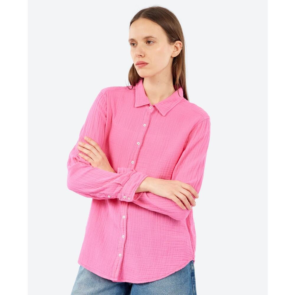 XIRENA Scout Shirt in Pink Sunrise Size Medium - Picture 2 of 9